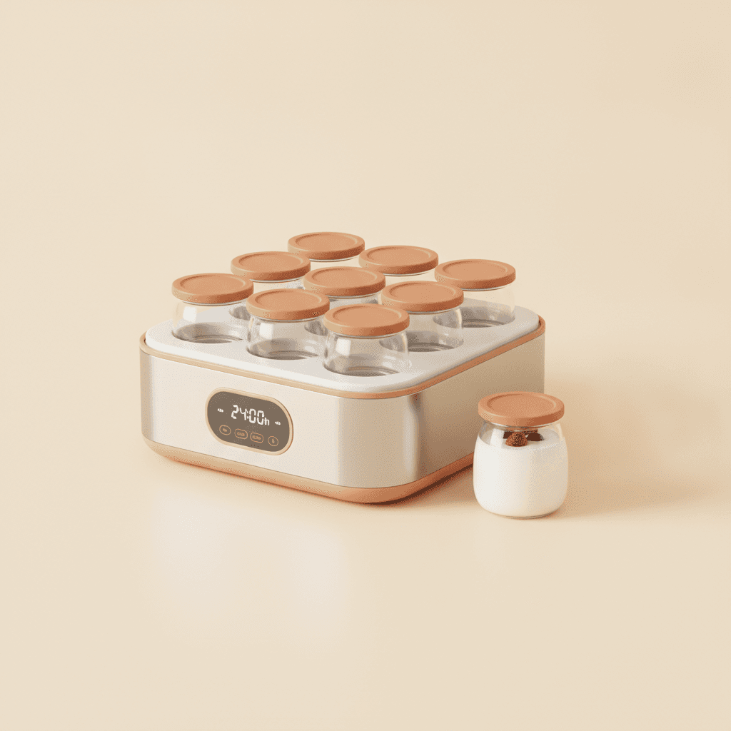 Yaourtière Électrique 8 Pots Verre — Écran LCD